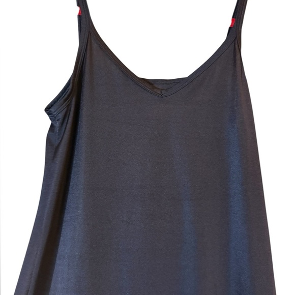 Vanity Fair Black Chemise Sleek Satin Slip - Picture 5 of 8